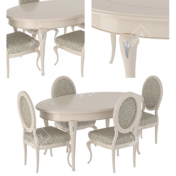 Giorgiocasa Lunch Group: Transformable Dining Table 3D model image 1