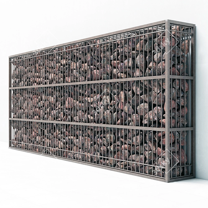Gabion Big Rock Stone: 3D Max Compatible 3D model image 2