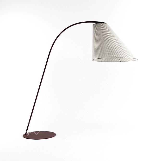 Vintage Cone Floor Lamp: Elegant and Modern Design 3D model image 1