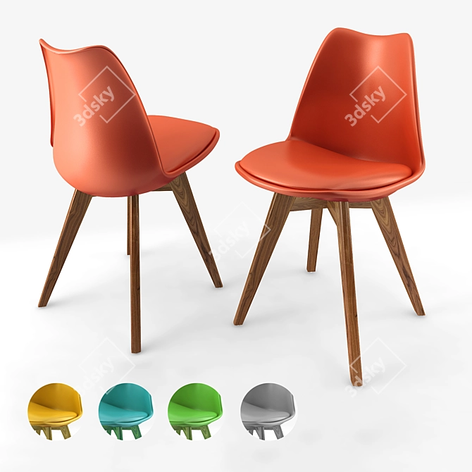 Scandi Style Chair Sephi 3D model image 1