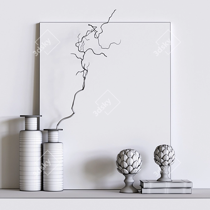 Contemporary Marshes Artwork & Decorative Figurines Set 3D model image 2