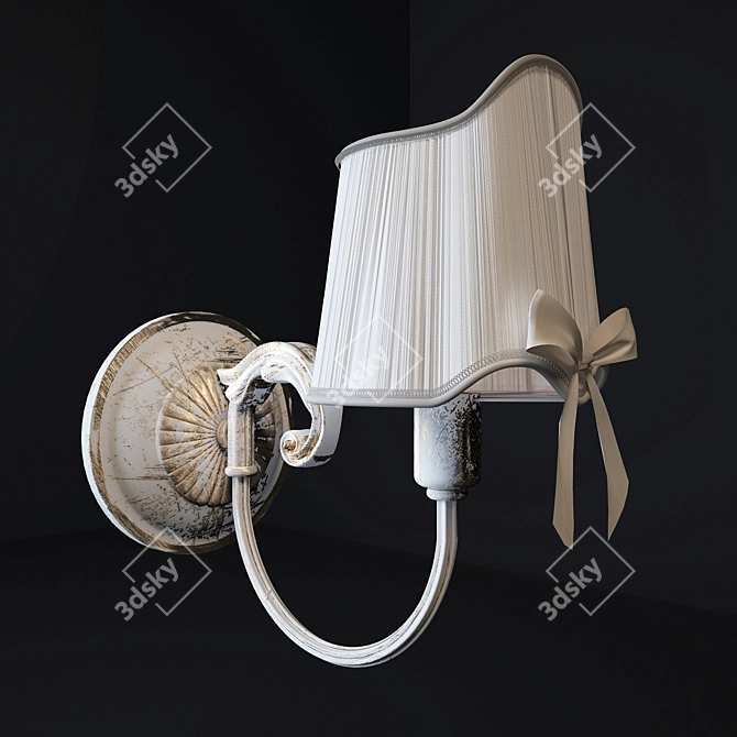 Elegant Freya Kate Wall Sconce 3D model image 2