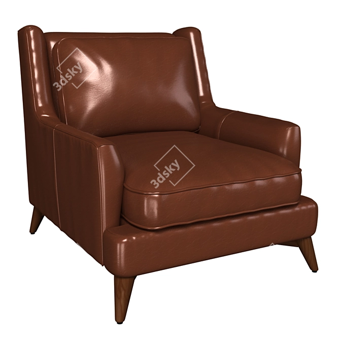 Sleek Gloss Chair 3D model image 1