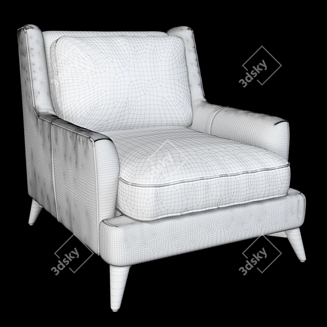 Sleek Gloss Chair 3D model image 2