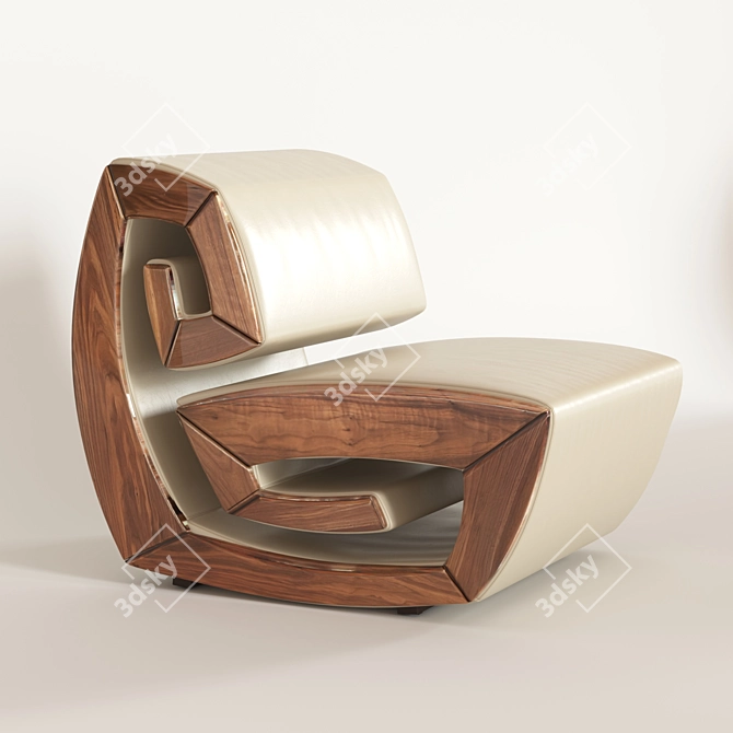 Sedes Regia LIU: A Fossil-Shape Chair with Functional Twist 3D model image 3