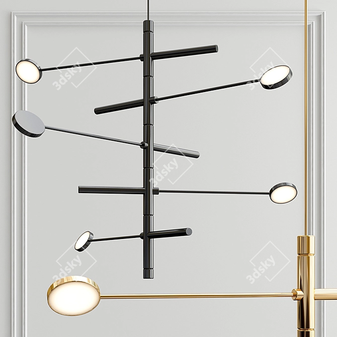Regal Illumination: Kingpin Pendant 3D model image 1