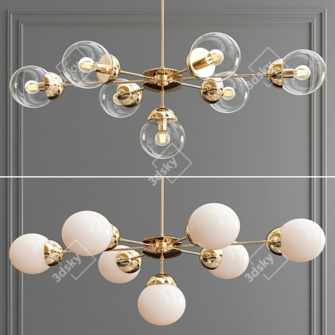 Blissful Elegance Chandelier 3D model image 1