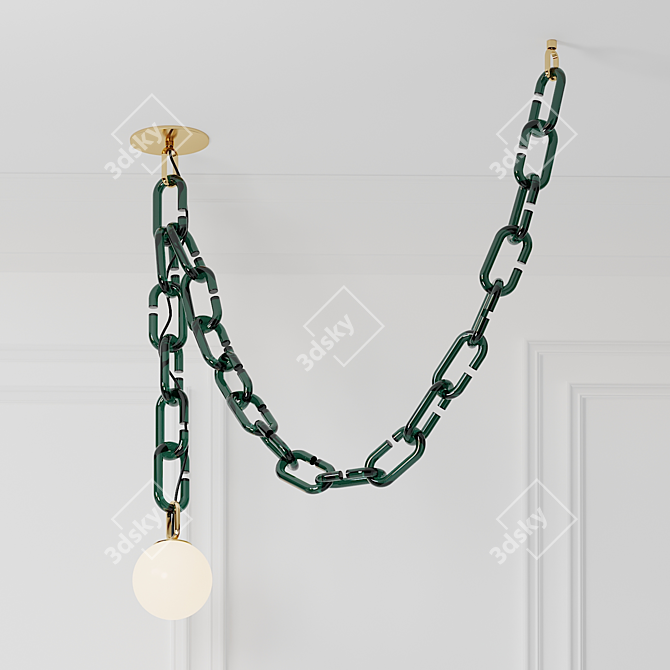 Cerine Swagged Pendant - Illuminate with Elegance 3D model image 1