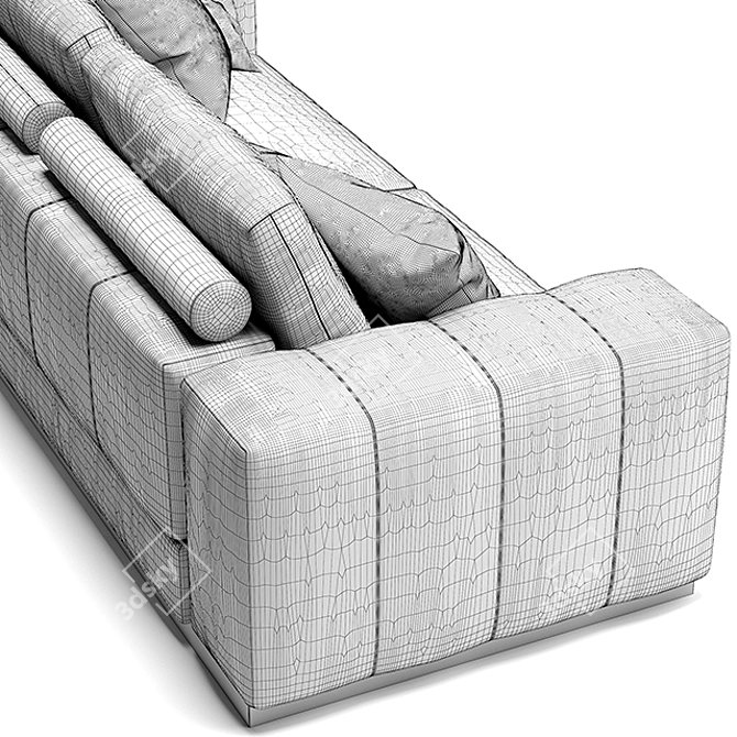 Laskasas Charlie Sofa 2: Elegant and Comfortable Seating 3D model image 3