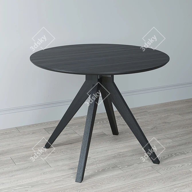 Elegant Oak Dining Table 3D model image 3