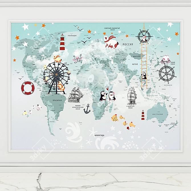 WALLSTREET Funny Tour: Playful Wall Décor 3D model image 1