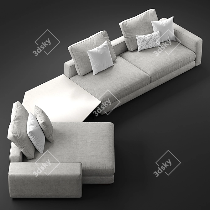 Modern 5 Seater Flou Myplace Sofa 3D model image 2