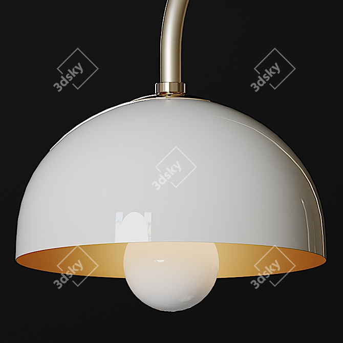 Sculptural Spiral Table Lamp 3D model image 2