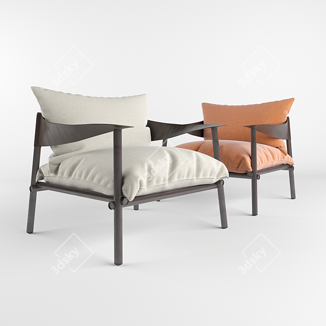 Title: Terramare Lounge Chair: Comfort and Style 3D model image 1