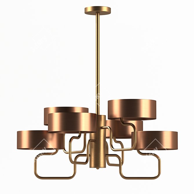 Elegant Trial Ch Pendant Lamp 3D model image 1