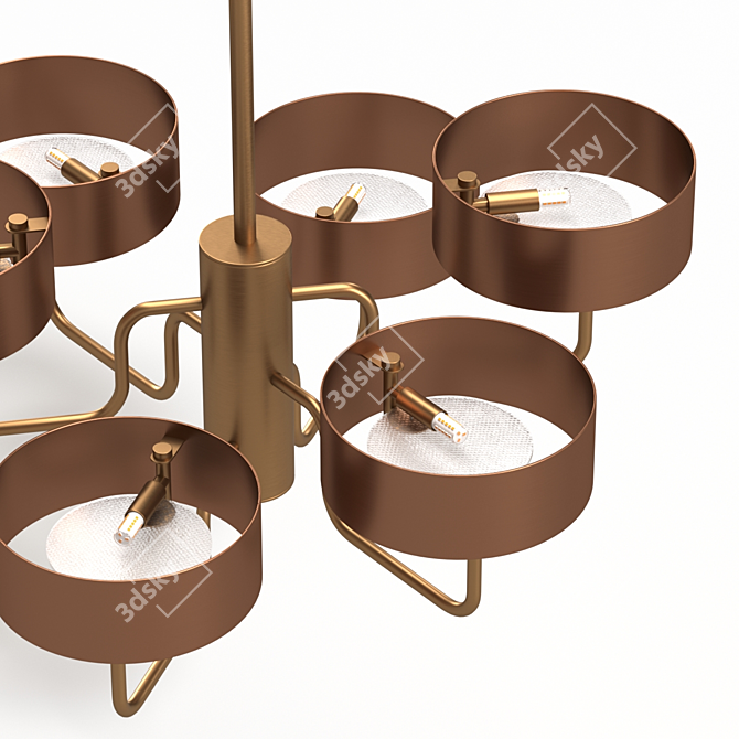 Elegant Trial Ch Pendant Lamp 3D model image 2