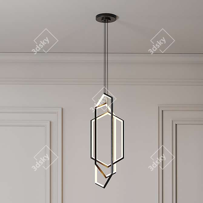 Modern Suspended Lighting by Studio Endo 3D model image 1