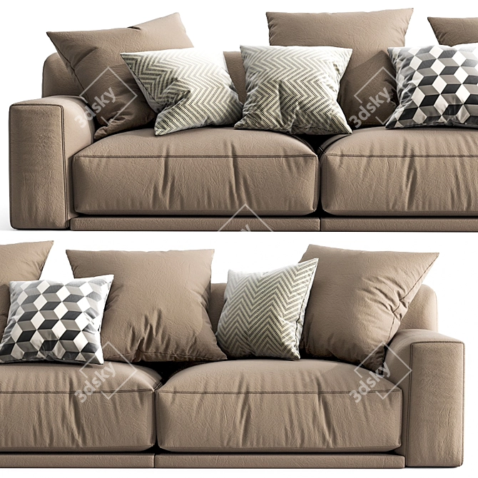 Poliform Seoul Paris 3 - Modern Modular Sofa Set 3D model image 2