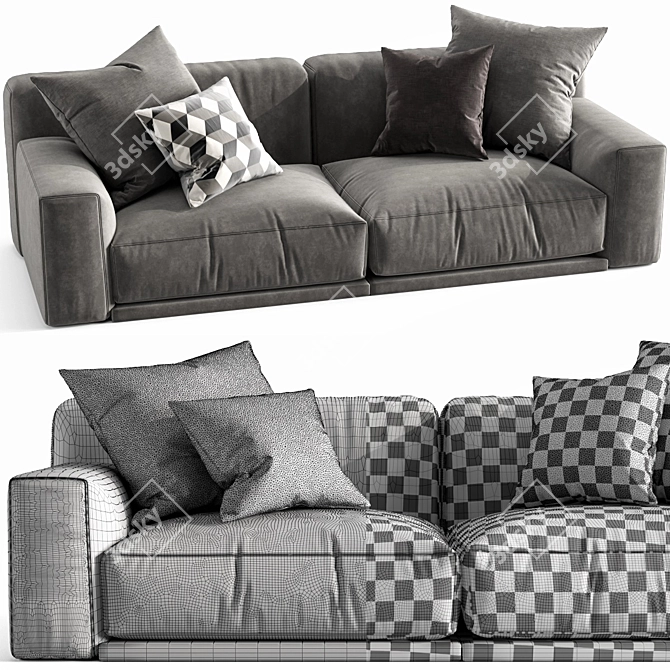 Poliform Seoul Paris 2 - Modern Furniture in Stunning Dimensions 3D model image 3