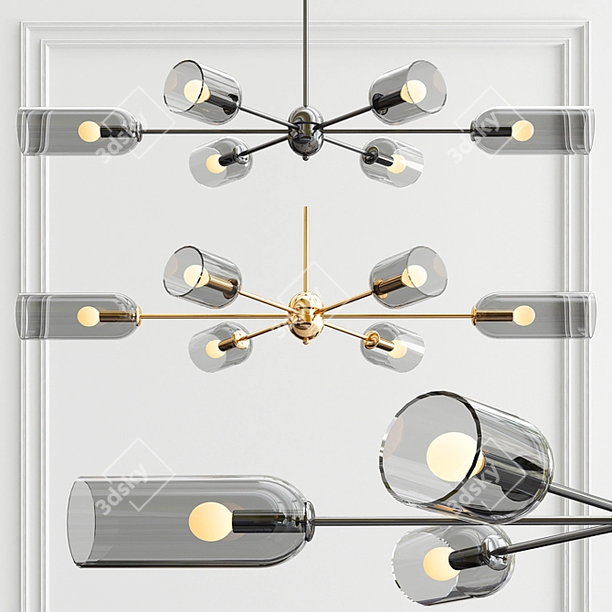Elegant Edie Chandelier - Illuminate Your Space 3D model image 1