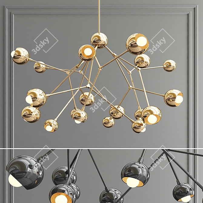 Elegance Unleashed: Boom Chandelier 3D model image 1
