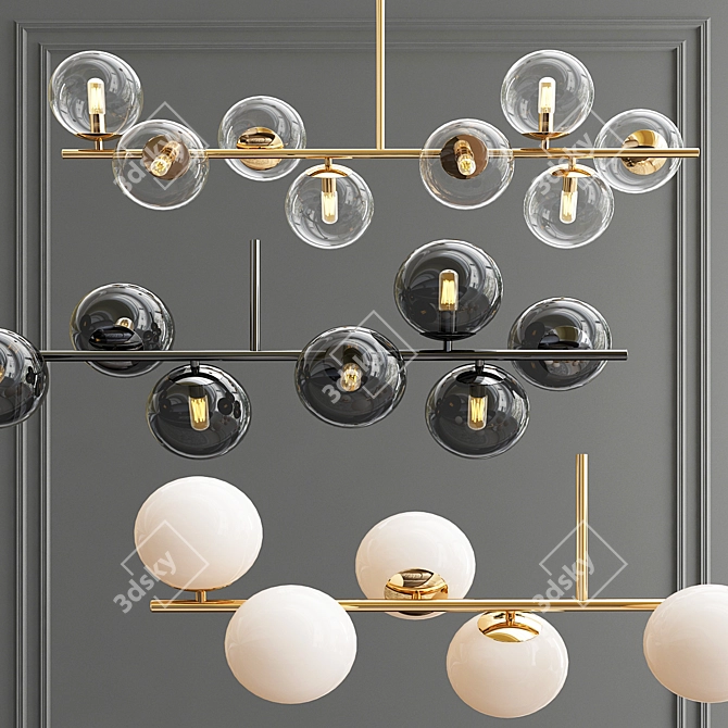 Elegant Suspension Pendant Light 3D model image 1