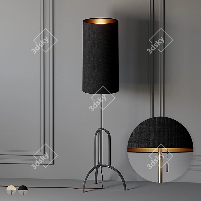 Title: Elegant O&G Ames Floor Lamp 3D model image 1