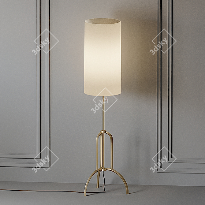 Title: Elegant O&G Ames Floor Lamp 3D model image 2