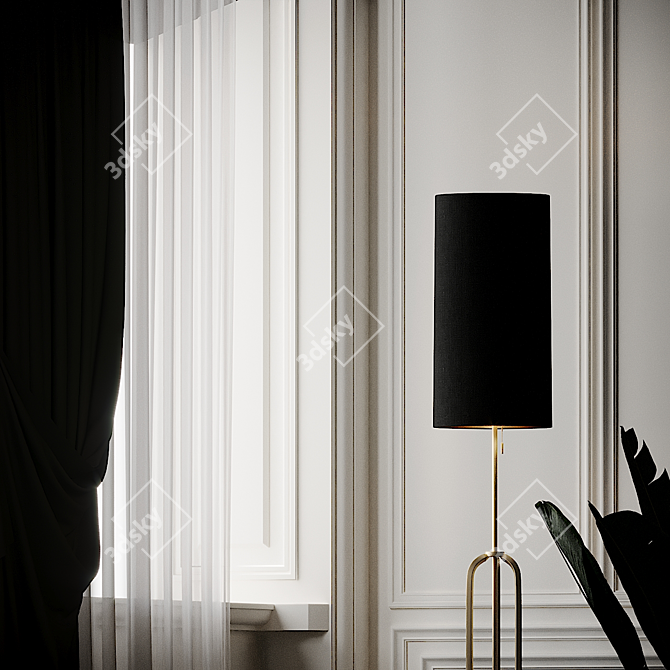 Title: Elegant O&G Ames Floor Lamp 3D model image 4
