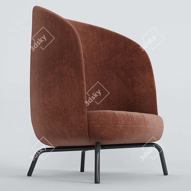 Plushalle Easy Nest Chair - Compact and Comfortable 3D model image 2