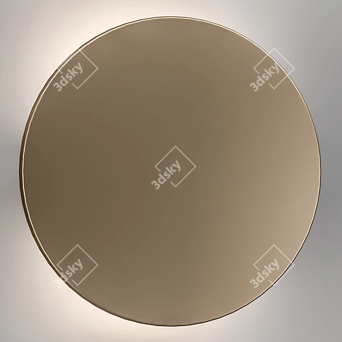 Minimalist XT-S Disc Wall Sconce 3D model image 1