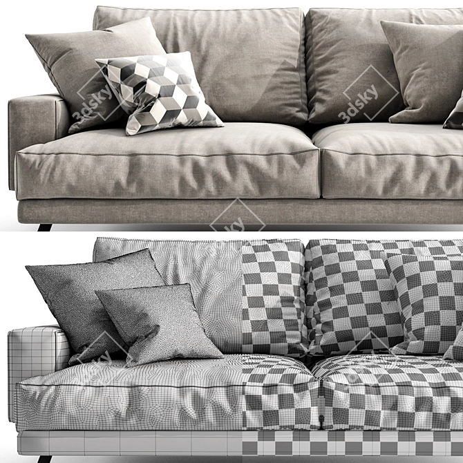 Luxurious Lemamobili Mustique Sofa 3D model image 3