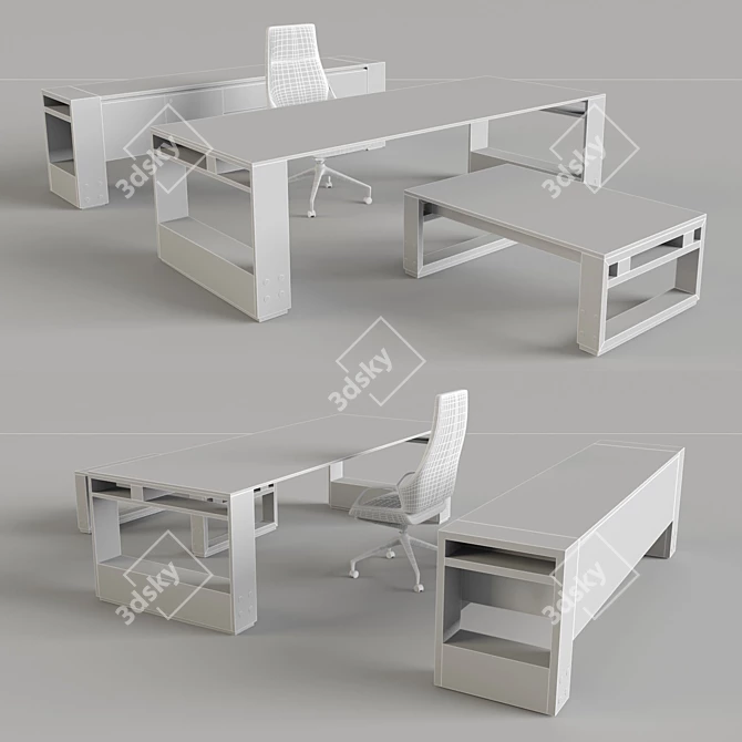 Luxury Executive Office Set: Mobica LUXEMBOURG 3D model image 3