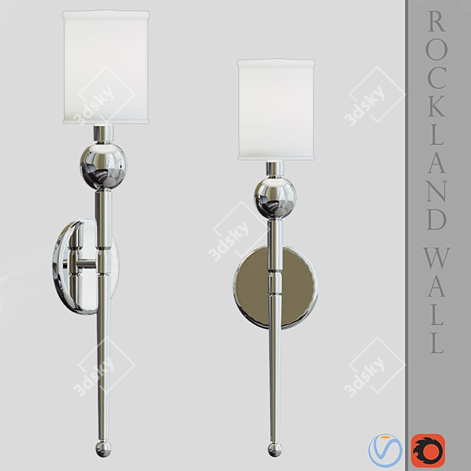 Elegant Rockland Wall Sconce 3D model image 1