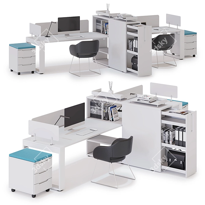 LAS LOGIC v3: Efficient Office Workspace 3D model image 1
