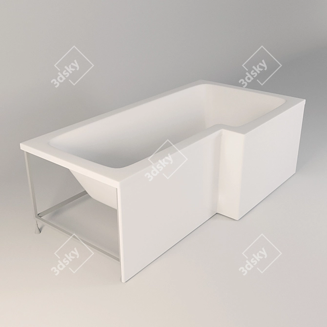 Relisan Options 165x85 R - Acrylic Bathtub 3D model image 1