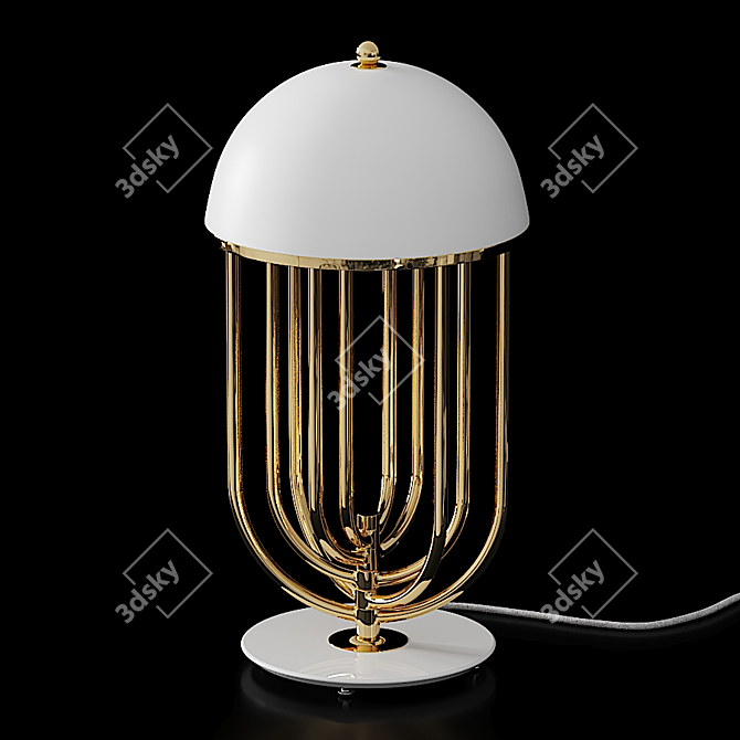 Elegant Turner Table Lamp 3D model image 2