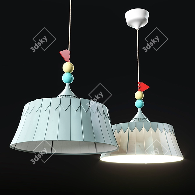 Playful Pendant Lamp for Kids - IKEA Trollbo 3D model image 1