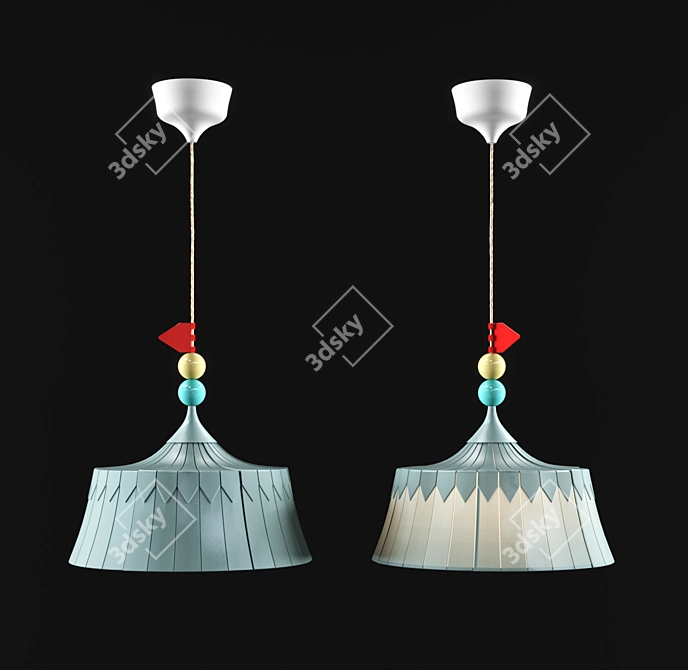 Playful Pendant Lamp for Kids - IKEA Trollbo 3D model image 2