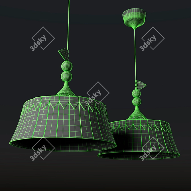 Playful Pendant Lamp for Kids - IKEA Trollbo 3D model image 3