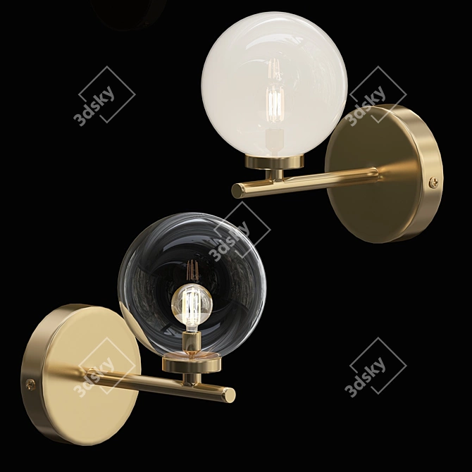 Bubble Chandelier Wall Lamp 3D model image 2