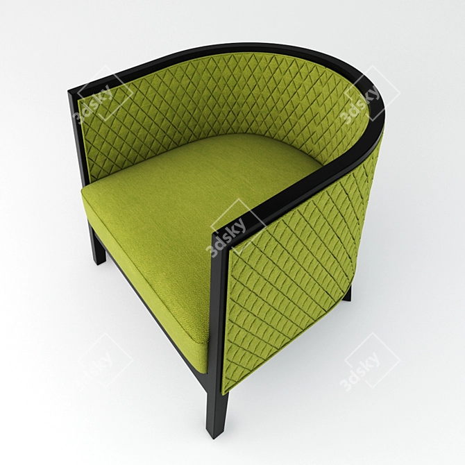 Sleek Saten Chair: Luxurious and Comfortable 3D model image 2