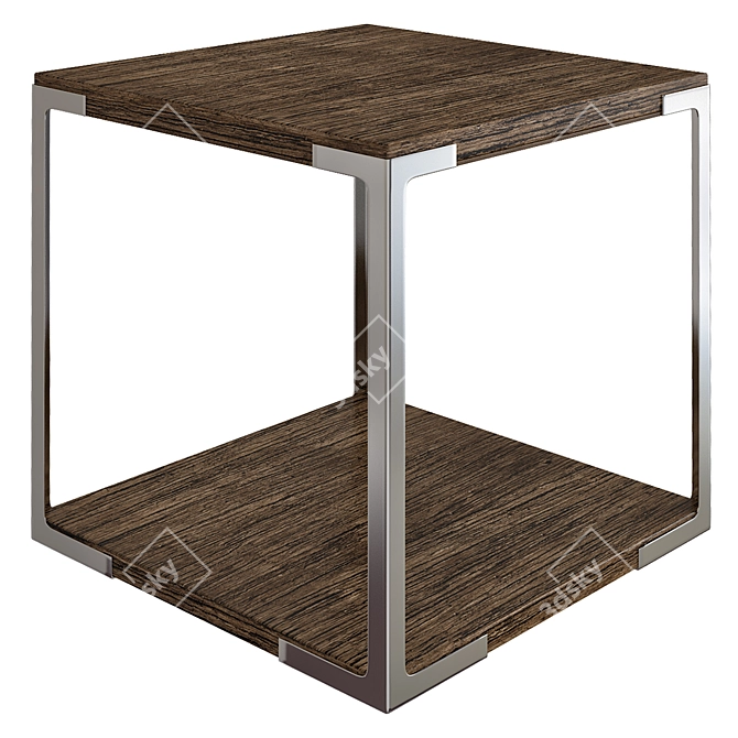 Truman Oak Side Table 3D model image 1