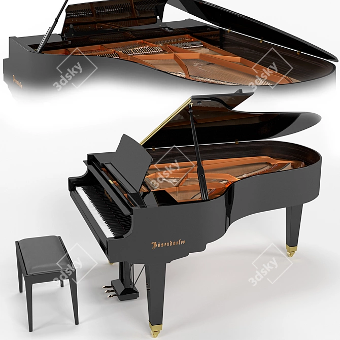 Bosendorfer Grand Piano 200: Masterful Artistry. 3D model image 1