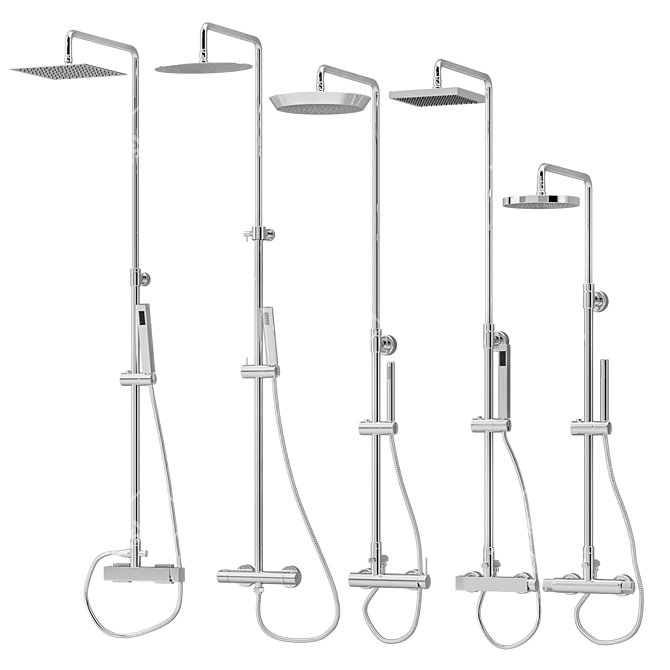 NewForm Set 1: Modern Shower Systems 3D model image 1