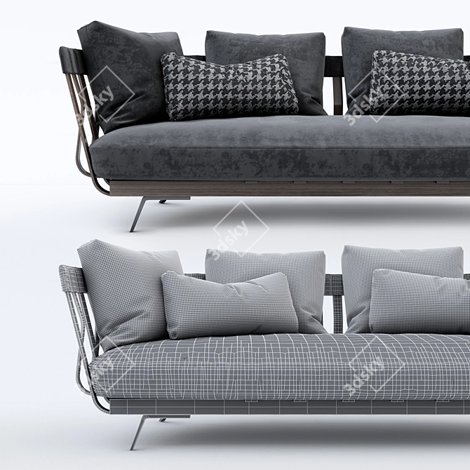 E La Nave Va 3-Seater Sofa 3D model image 3