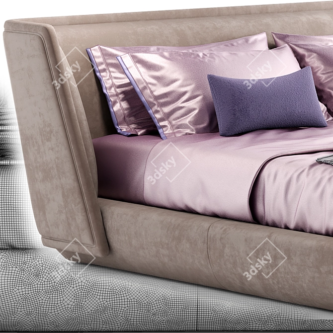 Baxter Metropolis Plain Bed in Stylish Elegance 3D model image 3