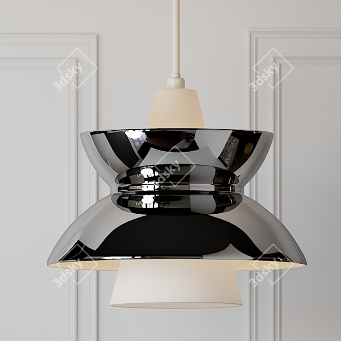 Doo-Wop Pendant Light: Vintage-inspired Elegance 3D model image 2