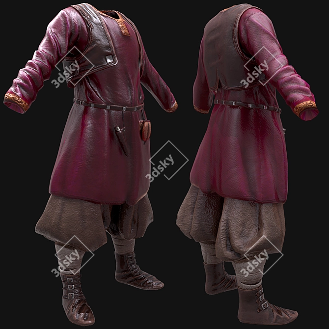 Rustic Charm Village Outfit 3D model image 2