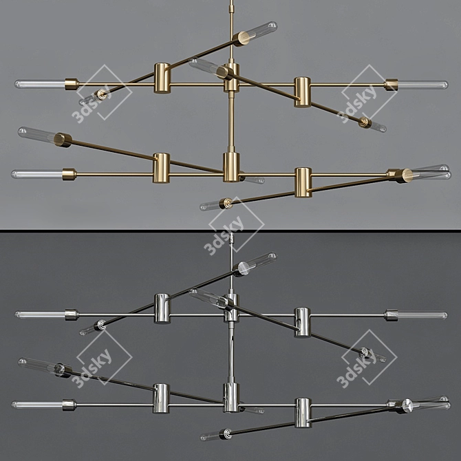 Dynamic Elegance: Kinetic Chandelier 3D model image 1